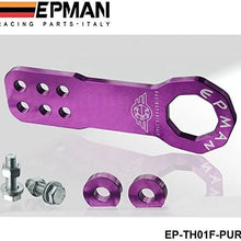 EPMAN Universal All Model Car Trailer Hook Aluminum Tow hook Towing Racing Front (Purple)