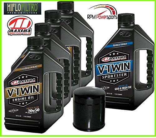 RPM Complete Engine Oil Change Kit V-Twin Synthetic Blend HD Sportster, 5 Quart 170B