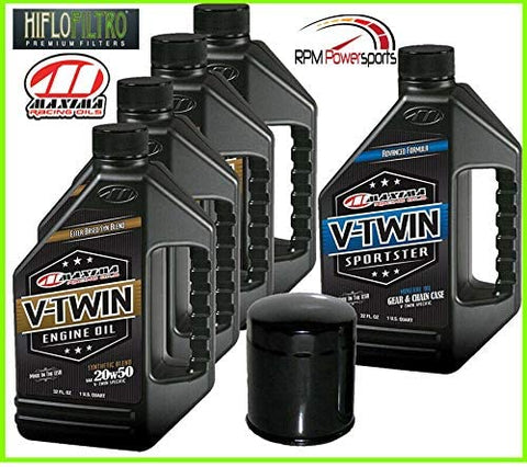 RPM Complete Engine Oil Change Kit V-Twin Synthetic Blend HD Sportster, 5 Quart 170B