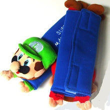 Mario & Luigi Plush Seat Belt Cover Shoulder Pad Cushion (2 pcs)