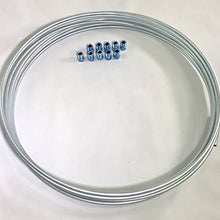 25 ft. Zinc Plated 3/16" Brake Line Tubing w/metric brake Line invert flare fittings. 10 x 1 mm (Pack of 10 fittings)