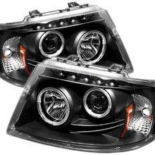 Spyder Auto PRO-YD-FE03-HL-BK Ford Expedition Black Halo LED Projector Headlight with Replaceable LEDs (Black)