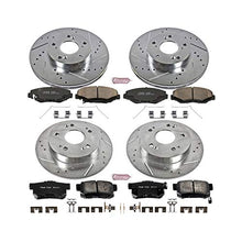 Power Stop K6781 Front and Rear Z23 Carbon Fiber Brake Pads with Drilled & Slotted Brake Rotors Kit