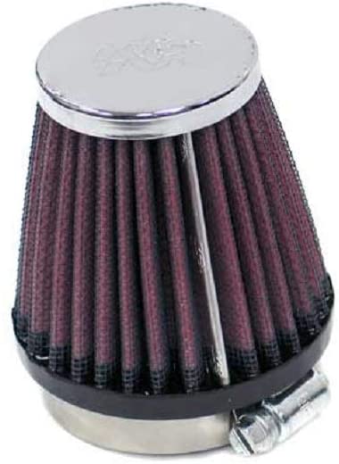 K&N Universal Clamp-On Air Filter: High Performance, Premium, Washable, Replacement Filter: Flange Diameter: 1.937 In, Filter Height: 3 In, Flange Length: 0.625 In, Shape: Round Tapered, RC-1062