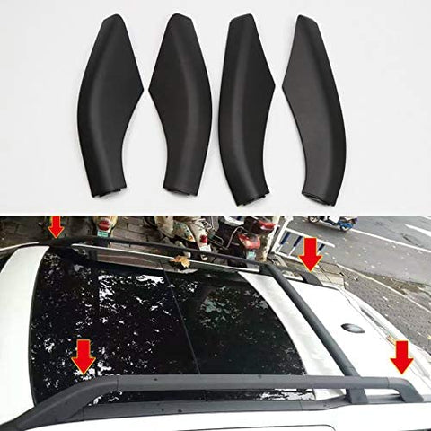 ITrims 2006-2014 for Land Rover LR2 Freelander 2 Car Accessories Black ABS Roof Rack Rail End Cover Shell Cap Replacement