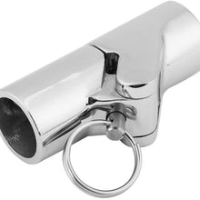 KIMISS Boat Hardware Fitting, 1PC 1in Stainless Steel Boat Rail Fittings Folding Swivel Coupling Tube Pipe Connector for Marine Boat Yachet