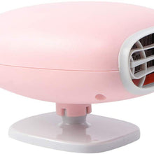 Wakauto 12V Car Heater Anti-fog Safe Driving Portable ABS Car Heater Defroster Warmer for Winter (Pink)