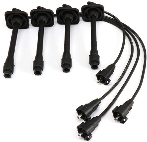 OCPTY New Set of 4 Spark Plug Ignition Wires Fit for Abarth 750 Toyot-a Camry/ RAV4/ Solara 1959-2001