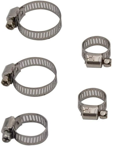 SHOUNAO 50PCS/Set Multi Size Stainless Steel Hoop Clamp Hose Clamp Automotive Pipes Clip Fixed Tool (Color : 1)