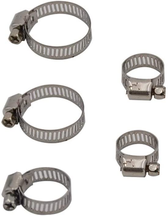 Yuanyuan 50PCS/Set Multi Size Stainless Steel Hoop Clamp Hose Clamp Automotive Pipes Clip Fixed Tool (Color : 1) (1)