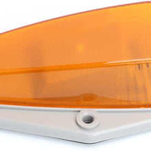 5pcs Amber Lens Cab Roof Marker Lights, KOMAS Roof Top Lamp Running Light Replacement + T10 Set for Truck SUV 1980-1997 Ford F1-150 F-250 F-350 F-450 F-550 Super Duty (Amber Cover + Base)