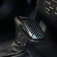Crosselec Carbon Fiber Gear Shift Knob Cover Sticker Head Trim for Dodge Charger 2015+ (Black)