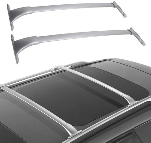 LEDKINGDOMUS Cross Bars Roof Racks Compatible for 2014-2019 Nissan Rogue, Aluminum Cargo Carrier Rooftop Bag Luggage Crossbars Carrying Canoe Kayak Bike