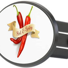 Oval Hitch Cover Hot & Spicy Chili Peppers