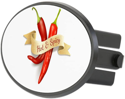 Oval Hitch Cover Hot & Spicy Chili Peppers