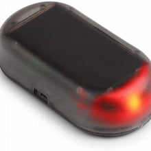 Solar Power Dummy Car Alarm Red LED Light Simulate Imitation Security System Warning Anti-Theft Flash Blinking Lamp