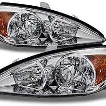 For Toyota Camry LE SE XLE Chrome Clear Headlights Front Lamps Replacement Left + Right Pair set