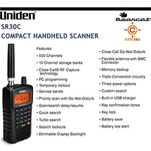 Uniden Bearcat SR30C, 500-Channel Compact Handheld Scanner, Close Call RF Capture, Turbo Search, PC programable, NASCAR, Racing, Aviation, Marine, Railroad, and Non-Digital Police, Fire, Public Safety