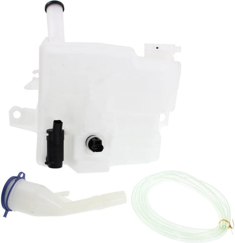 Windshield Washer Tank Assembly compatible with Ford Ford Focus 12-18 W/Pump Inlet Cap and Sensor Sedan