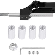 Car Gear Shift Knob Extender Shifter Extension Stainless Steel Adjustable Height Lever Extension for Manual Shift Knob (Black)