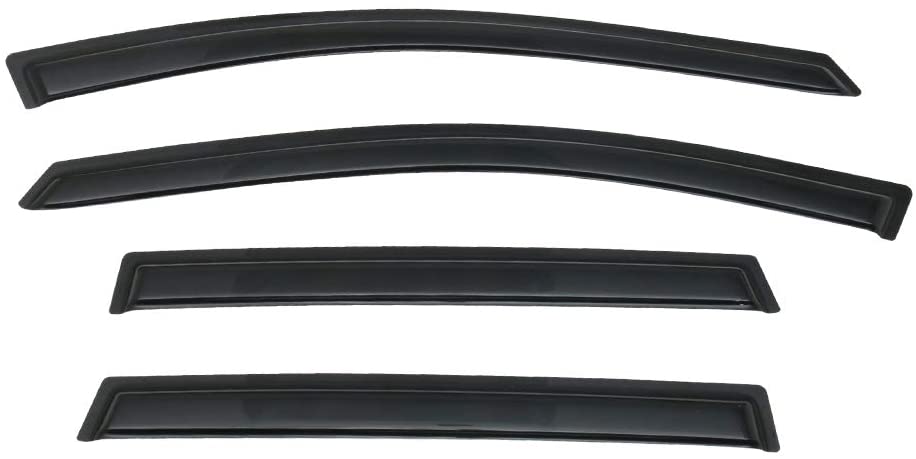 Window Visor Compatible With 2017 Honda CRV | Slim Style Acrylic Smoke Tinted Sun Rain Shade Guard Wind Vent Air Deflector 4Pc by IKON MOTORSPORTS