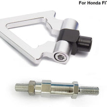 EPMAN Japan Model Car Auto Trailer Tow Hook Triangle Ring Eye Front Rear Aluminum For Honda FIT 04 (Red)