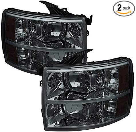 Carpart4u - Crystal Headlight Headlamp for 2007-2013 Chevy Silverado 1500 2500 3500 [ Halogen Model ]