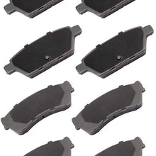 INEEDUP Ceramic Brakes Pads Front Rear fit for 2006-2012 Ford Fusion, 2007-2012 Lincoln MKZ, 2006 Lincoln Zephyr, 2006-2011 Mercury Milan