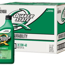 Quaker State 550024059-12PK 10W-40 Advanced Durability Motor Oil - 1 Quart (Pack of 12)