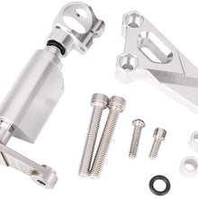 Mallofusa Motorcycle Stabilizer Steering Damper Bracket Mount Holder Kit Compatible for BWM S1000 2014 2015 Blue