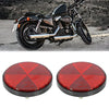 F FIERCE CYCLE Pair M6x1.0 Red Plastic Universal Screw Mount Reflective Warning Reflector for Motorcycle Bike