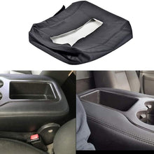 VeCarTech Leather Center Console Cover Microfiber Leather Replacement fit for 2007-2013 Chevy Chevrolet Silverado,Tahoe,Suburban,Avalanche,GMC Sierra,Rear end Zipper Design