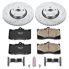 Power Stop K4633 Front Z23 Carbon Fiber Brake Pads with Drilled & Slotted Brake Rotors Kit