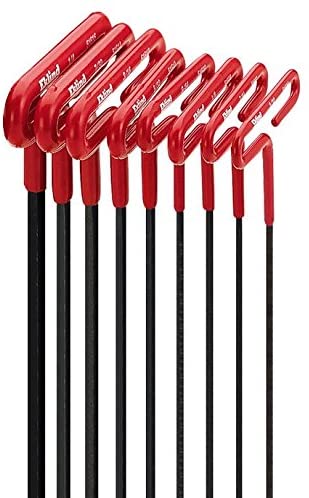 EKLIND 53168 Cushion Grip Hex T-Key allen wrench - 8pc set SAE Inch Sizes 3/32-1/4 (6In shaft)