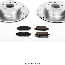 Power Stop K179 Rear Brake Kit with Drilled/Slotted Brake Rotors and Z23 Evolution Ceramic Brake Pads
