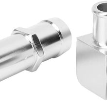 Heater Hose Adapter Fits for Chevy SBC V8 Engines,Aluminum Heater Hose Fitting 3/4in Water Pump 5/8in 90 Degrees OE:9514X Replacement