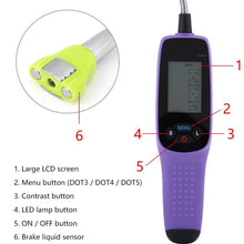 Aramox Car Brake Fluid Tester, 3451L Car Brake Fluid Inspection Tester Digital Oil Tester with LCD Screen for DOT3 DOT4 DOT5