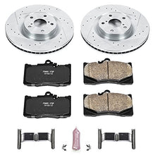 Power Stop K5868 Front Z23 Carbon Fiber Brake Pads with Drilled & Slotted Brake Rotors Kit