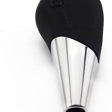 TESWNE Black Leather LED Touch Activated Shift Knob for Toyota/ Scion Honda /Acura Nissan/ Mazda Lexus (White)