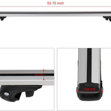 ROADFAR Roof Rack Aluminum Top Rail Carries Luggage Carrier Fit for Jeep Cherokee 2014-2018 Baggage Rail Crossbars
