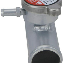 1-1/4" 32mm Aluminum In Line Radiator Hose Pipe Filler Neck With Cap Silver
