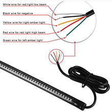 ANKIA LED Brake Light Strip 32 LEDs 8" Flexible License Plate Tail Light Stop Running Light Turn Signal Lamp for Harley CG125 GN125 (LED Tail Light Strip)