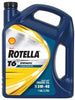 Shell Rotella T6 Full Synthetic Heavy Duty Engine Oil 5W-40, 1 Gallon, Pack of 3