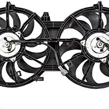 Rareelectrical NEW DUAL RADIATOR AND CONDENSER FAN COMPATIBLE WITH NISSAN MAXIMA 2016 NI3115134 21481JA000