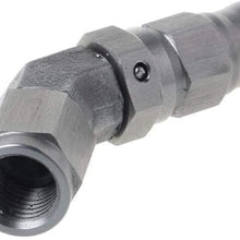 FSLLOVE FANGSHUILIN Tight an -3 AN3 45 Degree Stainless Steel PTFE Custom Brake Hose Fitting (Color : Silver)