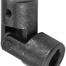 ID 14mm OD 28mm, Round Black Single Universal Steering Shaft U Joint, Universal Joint Connector U Joint Coupler