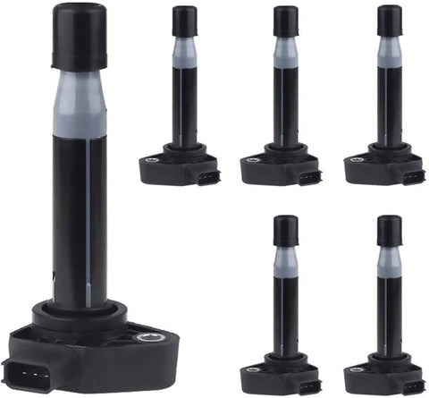 Ignition Coil Pack of 6 JDMON for 1999-2009 Honda Accord Odyssey Pilot Ridgeline Acura MDX TL RL CL 3.0L 3.2L 3.5L V6-Replaces OEM Part #30520P8EA01 30520P8FA01 30520RCAA02
