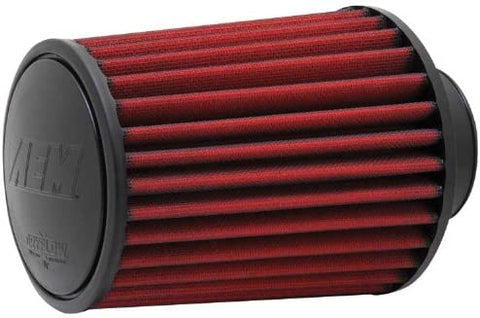 AEM 21-2027DK Universal DryFlow Clamp-On Air Filter: Round Tapered; 2.75 in (70 mm) Flange ID; 7 in (178 mm) Height; 6.25 in (159 mm) Base; 5.25 in (133 mm) Top