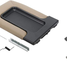 VeCarTech Center Console Lid/Cover Armrest Repair Kit Replacement for 99-07 Chevy Chevrolet Silverado,Tahoe,Suburban,Avalanche,GMC Sierra,Yukon,Escalade-Replaces 19127364,19127365,19127366,Beige
