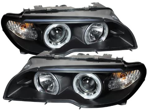 Spyder Auto 444-BMWE4604-2DR-HL-BK Projector Headlight